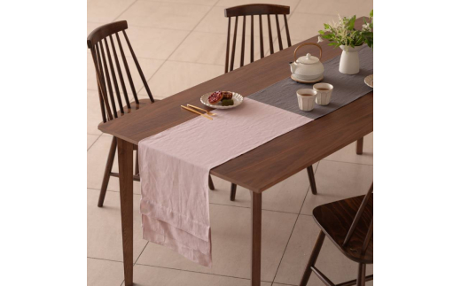 テーブルランナー Elisabeth lithuania linen Table runner／エリザベット リトアニアリネン グレー