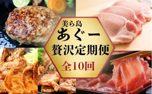 「美ら島あぐーⓇ」すき焼き・しゃぶしゃぶ・ステーキ肉・お惣菜 贅沢定期便 【定期便・全10回】 1860523 - 沖縄県国頭村