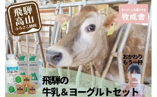 [12月配送][牧成舎]飛騨の牛乳屋のこだわり 牛乳&ヨーグルト 4種セット | 発送時期が選べる 年内発送 飲むヨーグルト 生乳 乳製品 自社牧場 低温殺菌 生クリーム 飛騨 詰め合わせ まとめ買い セット 飲料 お取り寄せ 飛騨高山 牧成舎 DF016VC12