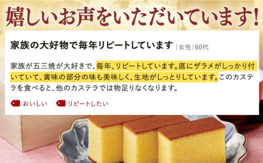 カステラ かすてら お菓子 おやつ デザート 2本 桐箱 五三焼 長崎県 長崎
