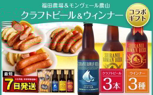福田農場&モンヴェール農山 クラフトビール ウィンナー コラボ ギフト 825548 - 熊本県水俣市