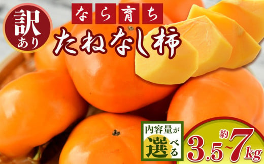 [ 令和7年分 先行予約 ][なら育ち]たねなし柿 訳アリ 約3.5kg~約7kg | フルーツ 果物 くだもの 柿 かき カキ 奈良県 五條市