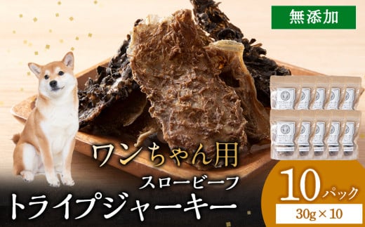 放牧牛 スロービーフ トライプジャーキー(犬用) 300g(30g×10) 杉山牧場 北海道 浜頓別 肉 牛 牛肉 ウエットエイジング 1705061 - 北海道浜頓別町