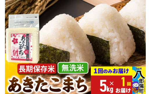 あきたこまち 長期保存米 5kg【無洗米】令和6年産 秋田県産 こまちライン 1685775 - 秋田県八郎潟町