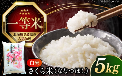 【令和6年産新米】【特A】一等米 さくら米（ななつぼし）5kg《厚真町》【とまこまい広域農業協同組合】  米 お米 白米 ななつぼし 特A 一等米 北海道[AXAB061] 1694360 - 北海道厚真町