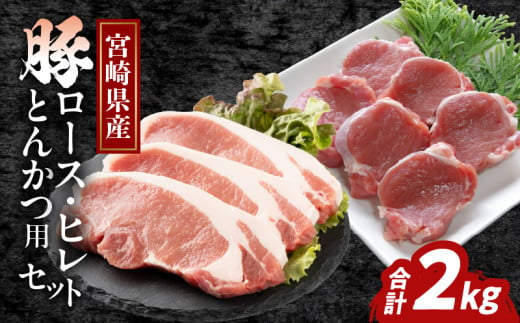 宮崎県豚『とんかつ用』セット(合計2kg) 肉 豚 豚肉 国産_T041-010