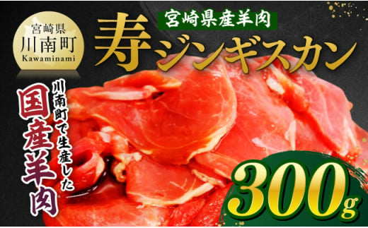 宮崎県産羊肉　寿ジンギスカン300g 【 肉 羊肉 国産 九州産 川南町産 ジンギスカン 羊 ひつじ 味付き 】