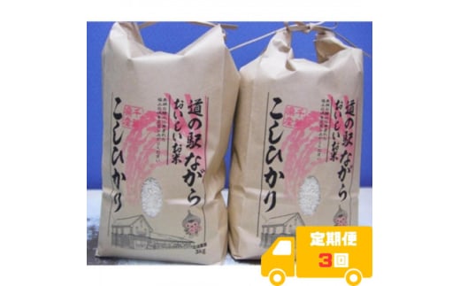 ＜毎月定期便＞ながらのコシヒカリ　3kg×2袋(精米)全3回【4061050】