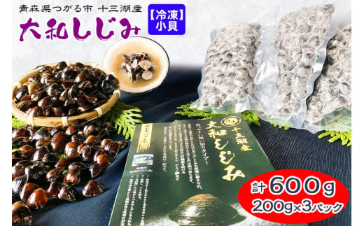 [冷凍] 十三湖産 大和しじみ -飲む黒いダイヤ- 600g (小貝200g×3パック)|ヤマトシジミ貝 青森 津軽 十三湖 つがる みそ汁 冷凍しじみ しじみ 貝 国産 小粒 小貝 しじみ汁 [0767]