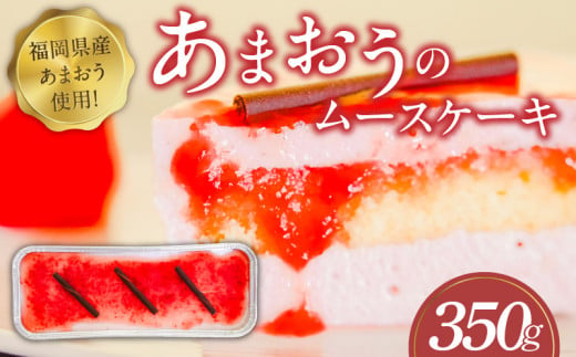 福岡県産【あまおう使用】あまおうのムースケーキ　350g×1個_あまおう ムースケーキ　350g × 1個 福岡県産 ケーキ ムース いちご ソース アイスケーキ 半解凍 ケーキ 解凍 冷凍 家族 友達 シェア お取り寄せ お取り寄せスイーツ デザート 福岡県 久留米市 送料無料_Dw083