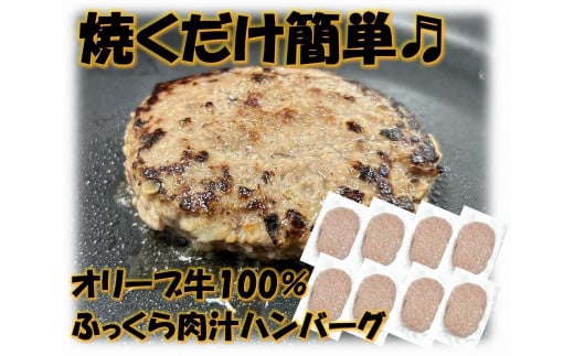 オリーブ牛100％肉汁ハンバーグ8枚(120g×8枚)セット 1711693 - 香川県高松市