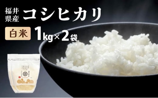 福井県産 コシヒカリ 精米 2kg 【米 コメ お米 精米 白米 玄米 ご飯 飯 こしひかり ブランド米 国産 お中元 お歳暮 ギフト】[095-a201]  1721483 - 福井県敦賀市