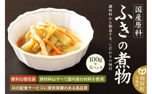 国産原料 ふきの煮物 100g×5パック