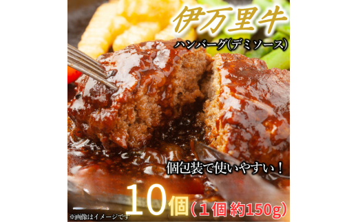 【伊万里牛100%使用】伊万里牛デミハンバーグ(150g×10個)個包装 J1239 1722254 - 佐賀県伊万里市