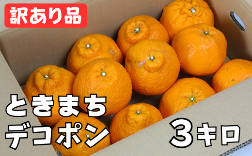 【訳あり・規格外品】宮川農園のハウス栽培「ときまちデコポン」約3kg ／ ミカン みかん 蜜柑 柑橘類 訳あり デコポン 不知火 先行予約 4月 甘い フルーツ ＜144-005_6＞ 264461 - 大分県杵築市