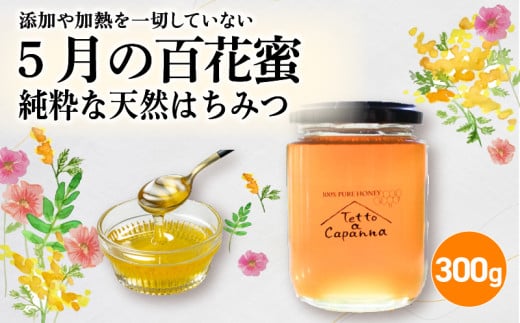 5月の百花蜜 300g ハチミツ 蜂蜜 はちみつ ハニー honey 純粋はちみつ 国産 非加熱 無添加 百花蜜 甘い 京都府