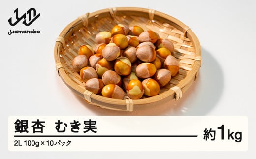 ≪先行予約≫山形県産 銀杏 むき実 2L 約1kg（100g×10パック）ぎんなん おつまみ 真空パック 個包装 小分け 秋 野菜 F20A-733