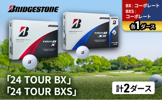 ゴルフ 24 TOUR BX ＆ 24 TOUR BXS  2ダース セット ゴルフボール ボール ブリヂストン BXコーポレート/BXSコーポレート 各1 [№5689-1502]