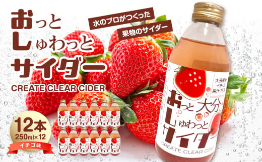 Create Clear Cider イチゴ 飲料 炭酸 サイダー ピュアウォーター 果汁 みず 水 ウォーター SDGs いちご I06002 1733962 - 大分県大分市