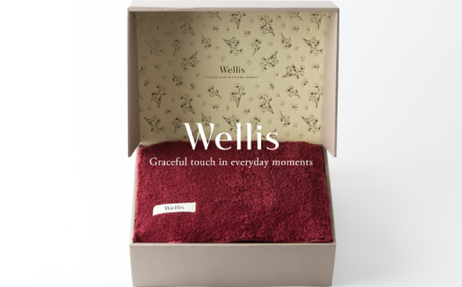 Wellis【極上の肌心地】ブランケット1枚　ギフトセット　ボルドー （009_5046_04） 1186205 - 大阪府熊取町