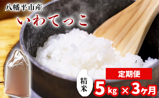 【令和7年産】 新米 11月中旬発送開始予定 いわてっこ 精米 5kg×3ヶ月定期便 ／ 中沢農産 こめ 米 コメ お米 おこめ ご飯 ごはん 白米 白飯 おにぎり お弁当 仕送り お取り寄せ 産地直送 農家直送 単一原料米 国産 国産米 東北 岩手県産 八幡平市産 おすすめ 定期便 定期