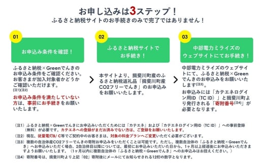 岐阜県揖斐川町のふるさと納税 [№5568-0404]揖斐川町産CO2フリーでんき 30,000 円コース（注：お申込み前に申込条件を必ずご確認ください） 中部電力ミライズ