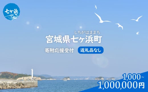 宮城県 七ヶ浜町 返礼品なし 応援寄附[1,000円〜1,000,000円]| 7h-hn-0000