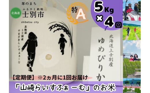 【山崎ライスファーム】（4回定期便）「夢彩香」ゆめぴりか　5kg×4回（2ヵ月に1回ずつお届け） 1738378 - 北海道士別市