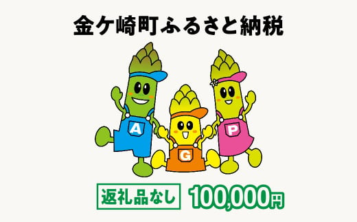 金ケ崎町 ふるさと納税 返礼品なし 【100,000円寄附】 1754598 - 岩手県金ケ崎町