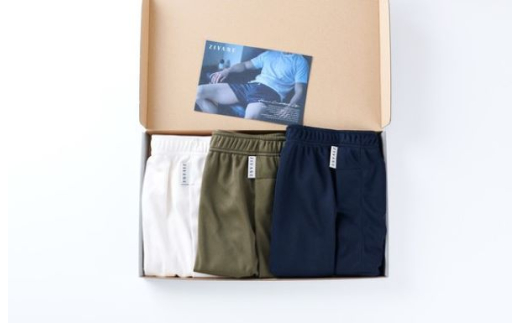 メンズ 下着 ショートトランクス 無地 ＸＬサイズ 3枚セット （12 Camel）×3 締め付け感の無い/専用BOX付き ZIVANE / アンダーウェア 1703301 - 兵庫県豊岡市