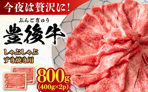 おおいた豊後牛 しゃぶしゃぶすき焼き用（肩ロース・肩バラ・モモ）800g(400g×2) 日田市 / 株式会社MEAT PLUS　 牛 和牛 [AREI012] 1745883 - 大分県日田市