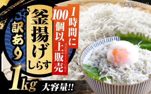 【訳あり】しらす 冷凍 シラス 干し 釜揚げ鮮度抜群＆水分率80％!ふわふわ釜揚げしらす 1kg （業務用） 冷凍 シラス 鮮魚 ギフト 海鮮丼 広島県 江田島/三島水産株式会社 [XCN007] 1745804 - 広島県江田島市