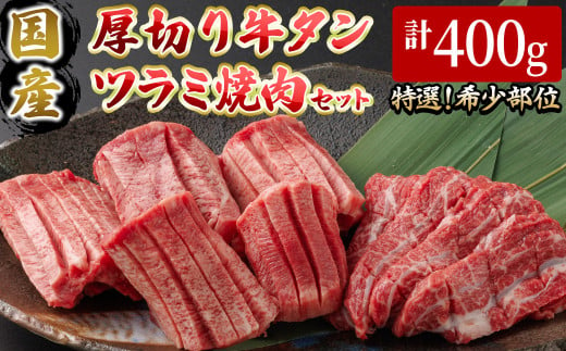 国産厚切り牛タンツラミ焼肉セット(計400g)【sm-DH003】【カタセイ】