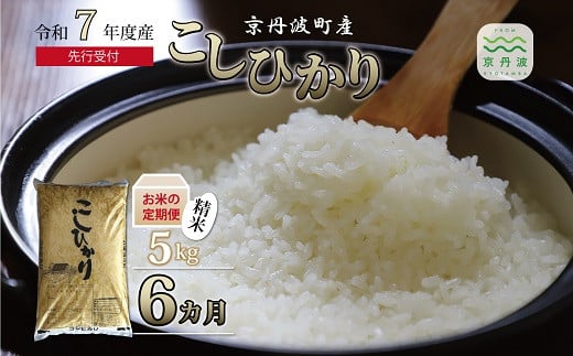 【6回定期便】 《 新米先行予約 》2025年9月発送開始 こしひかり 京丹波町産 5kg 6カ月定期便 合計30kg 令和7年産米 精米 お米 京都 丹波 コシヒカリ 特A獲得  農家直送 ※北海道・東北・沖縄・その他離島は配送不可 [048OK001R] 1338109 - 京都府京丹波町