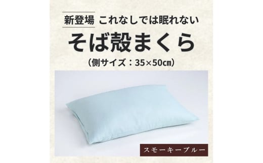 枕 そば 殻 日本製 高さ調整 硬め 35×50 スモーキーブルー そば枕 蕎麦殻 まくら 肩こり 首こり オーガニック 寝具 睡眠 ピロー かため 健康 ギフト プレゼント 贈り物 贈答品 大阪府 松原市