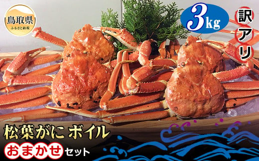 E24-077 【魚倉】松葉がに ボイル おまかせセット 3kg 訳あり【期間限定】