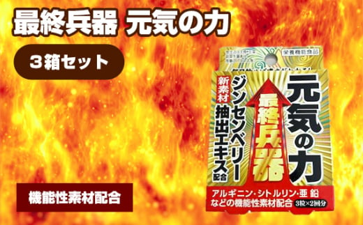 No.331 最終兵器 元気の力 3箱セット ／ サプリメント サプリ 大阪府 1796426 - 大阪府藤井寺市