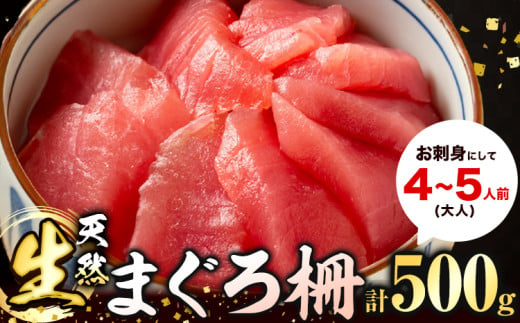 那智勝浦直送 天然生まぐろ 柵 500g 株式会社魚鶴《30日以内に出荷予定(土日祝除く)》 和歌山県 日高町 まぐろ 魚 マグロ 柵 海鮮 鮪 魚介 さかな