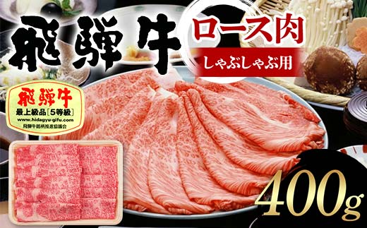 飛騨牛 A5等級 ロース肉 しゃぶしゃぶ用 400g 牛 肉 ロース しゃぶしゃぶ 霜降り 飛騨 F4N-1684 1856690 - 岐阜県中津川市