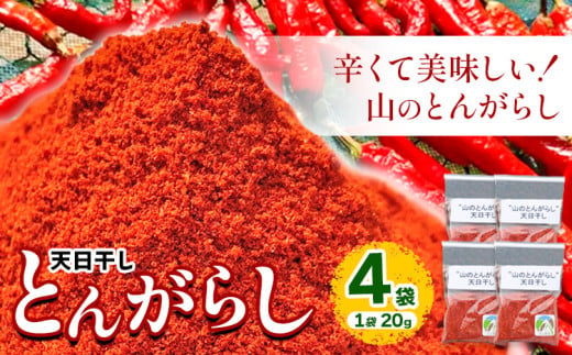 とんがらし 4袋 約20g×4袋 西村農園《30日以内に出荷予定(土日祝除く)》徳島県 美馬市 青果物 野菜 唐辛子 とうがらし