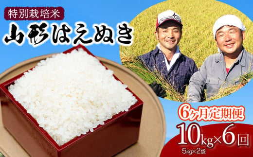 【令和7年産先行予約】特別栽培米 山形はえぬき精米10kg(5kg×2袋)×6ヶ月　山形県鶴岡市産　鶴岡ファーマーズ 953393 - 山形県鶴岡市