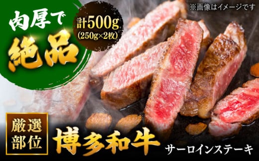 博多和牛 サーロイン ステーキ セット　500g[250g×2枚] ▼母の日 黒毛和牛 焼き肉 焼肉 高品質 お祝い 御祝 お礼  桂川町/株式会社 MEAT PLUS[ADAQ010]