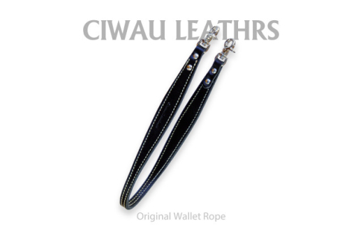 Ciwau leathers　＜ウォレットロープ　平ロープ47cm＞ブラック【1578904】 1795618 - 茨城県ひたちなか市