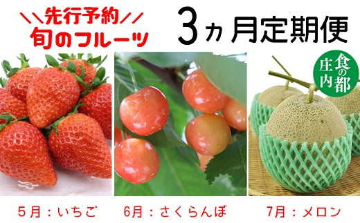 ★先行予約★【令和7年産】食の都庄内　《5・6・7月お届け-A》旬のフルーツの3ヶ月定期便※令和7年産 1981526 - 山形県三川町