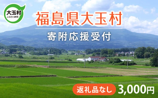 福島県 大玉村 返礼品なし応援寄附【3,000円】| ot-hn-3000