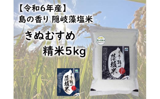 0231 　令和6年産　島の香り隠岐藻塩米きぬむすめ　精米５㎏