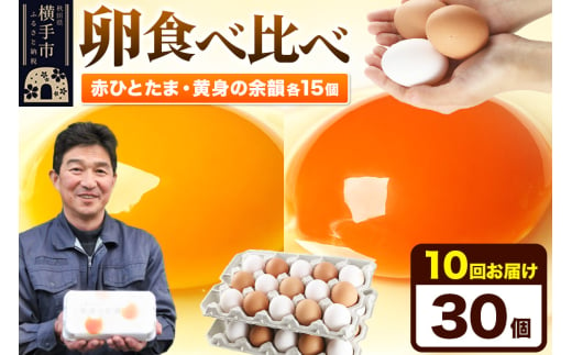 《定期便10ヶ月》赤ひとたま 15個・黄身の余韻 15個 計30個（業務用） 1801267 - 秋田県横手市