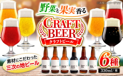 クラフトビール 地ビール 6種類（ピオーネ2種、はっさく、はちみつ、もち麦、お茶）三次市/なちゅbio[APCA002]