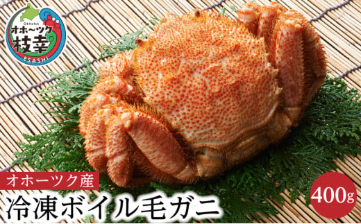 オホーツク産 冷凍ボイル毛ガニ400g 【 カニ かに 蟹 毛ガニ 毛蟹 冷凍 魚貝 魚介 海鮮 北海道 枝幸 オホーツク 送料無料 】 392503 - 北海道枝幸町