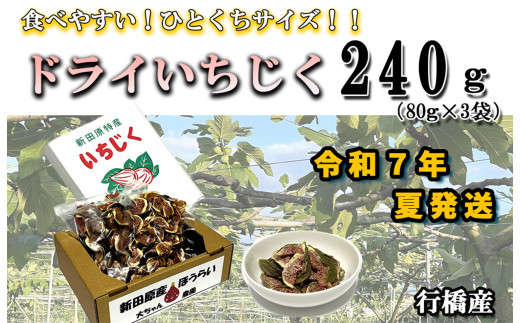 AO-022_【予約・令和７年夏発送】乾燥蓬莱いちじく240ｇ（80g×3袋） 1856746 - 福岡県行橋市